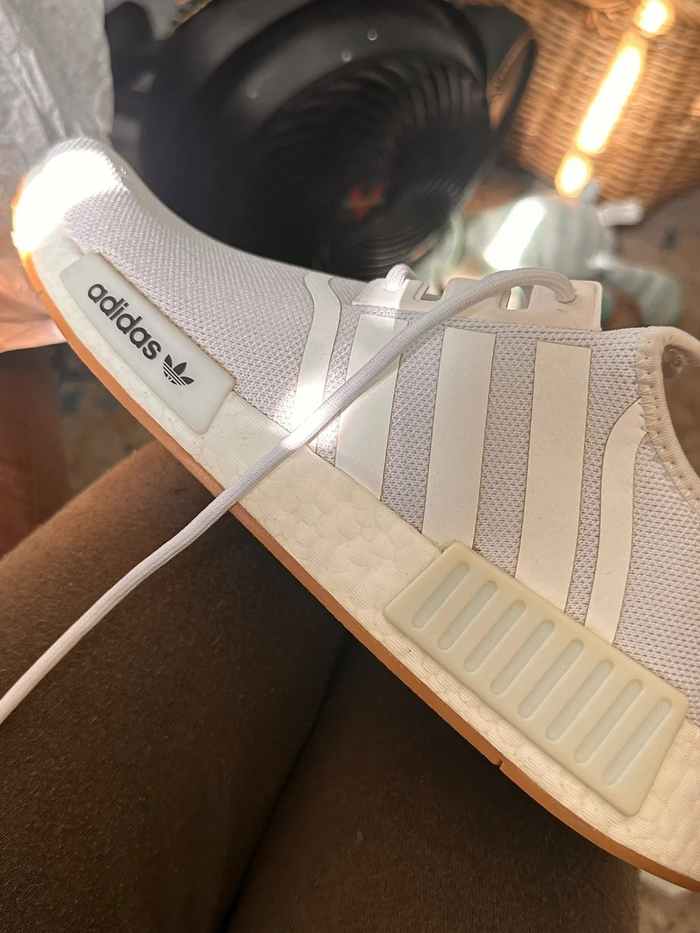 adidas Women’s Cream and Gum NMD_R1 Sneakers
